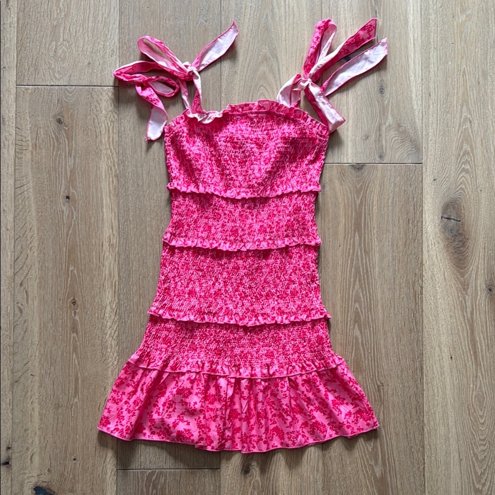 SHEIN Light Pink Smocked Top
